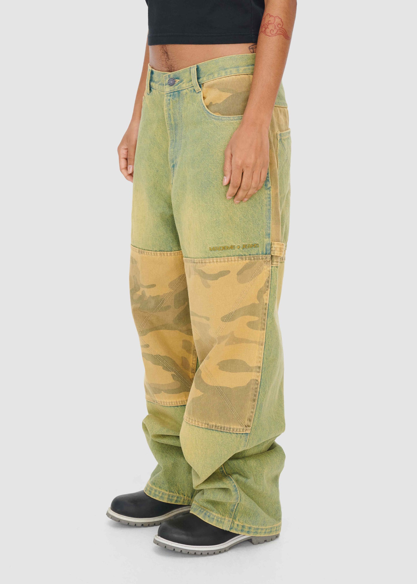 DENIM BAGGY DOUBLE-KNEE PANT