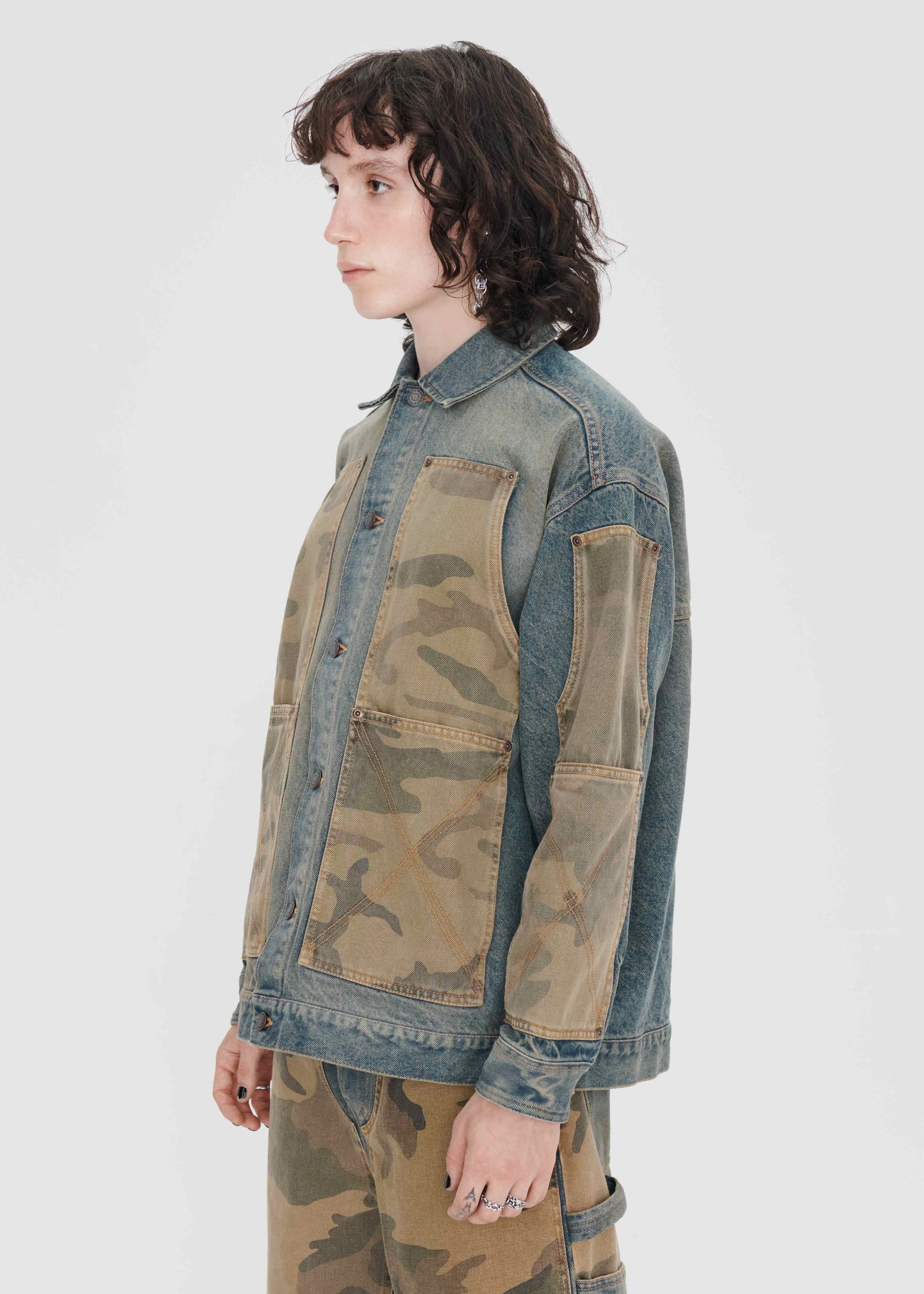 DENIM OVERSIZED CHORE JACKET