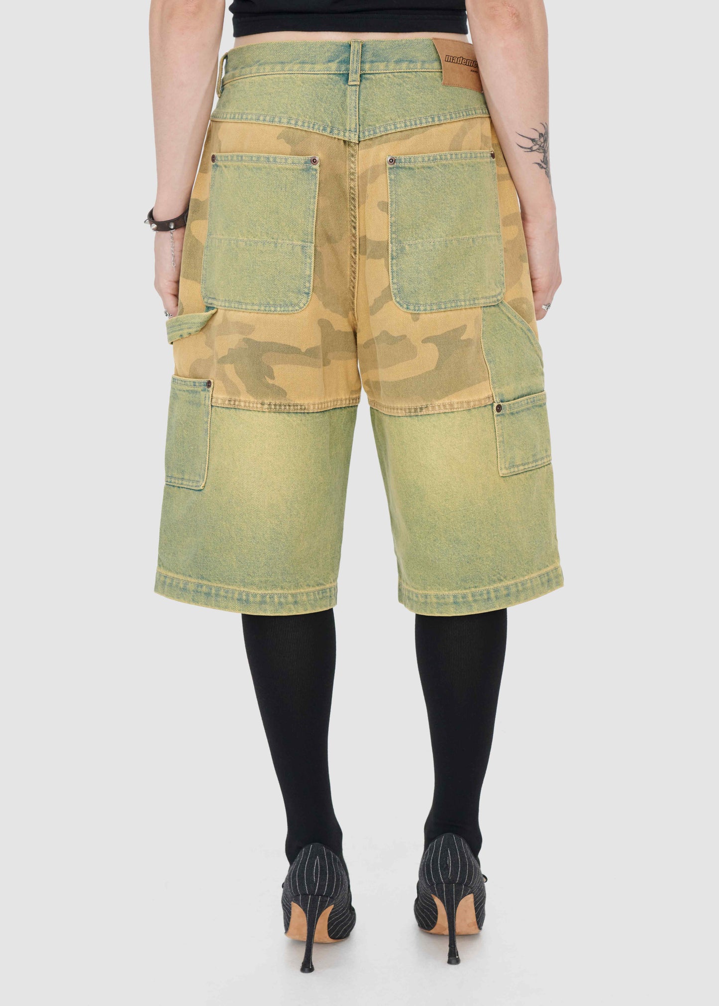 DENIM BAGGY DOUBLE-KNEE SHORT