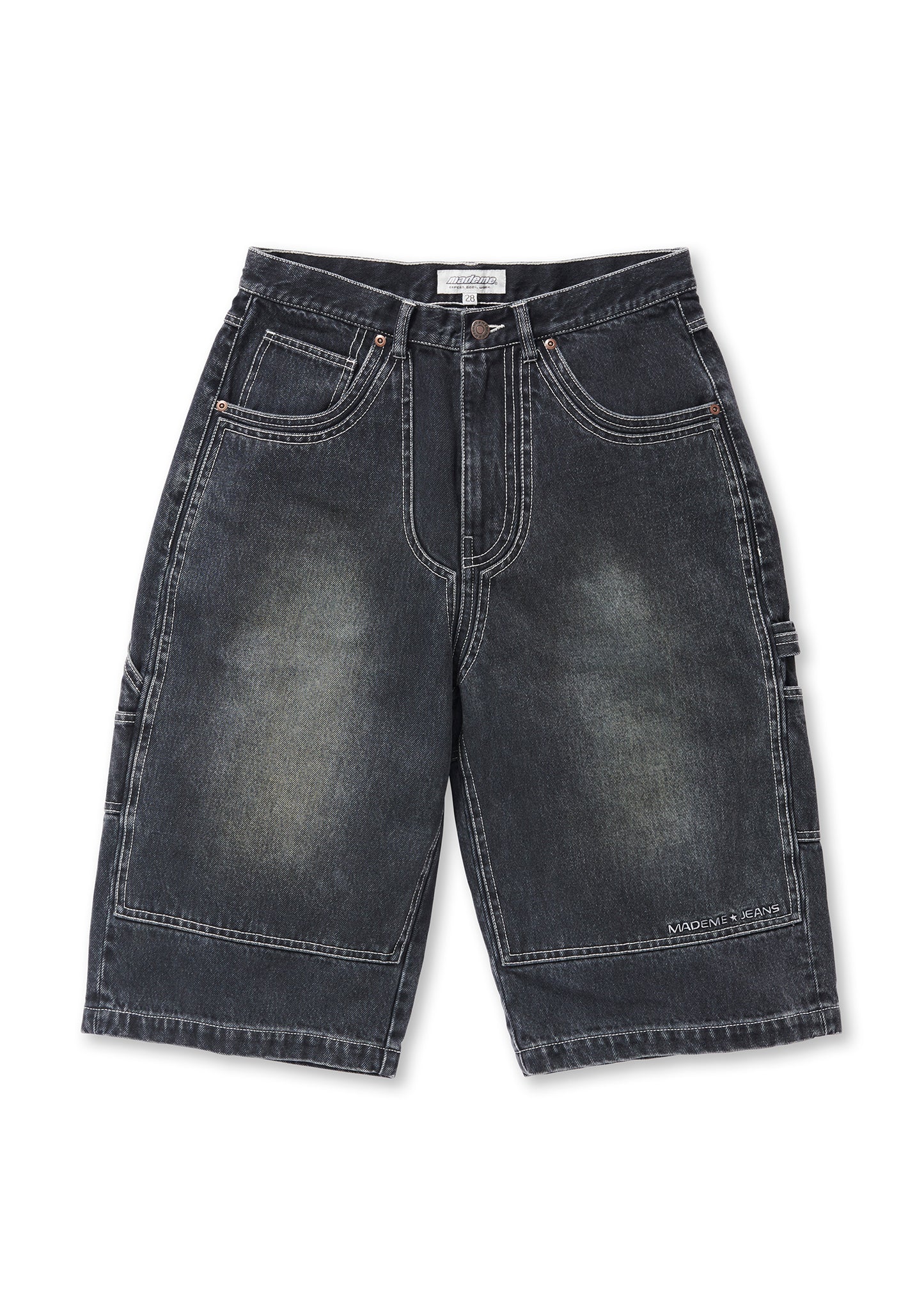 DENIM BAGGY DOUBLE-KNEE SHORT