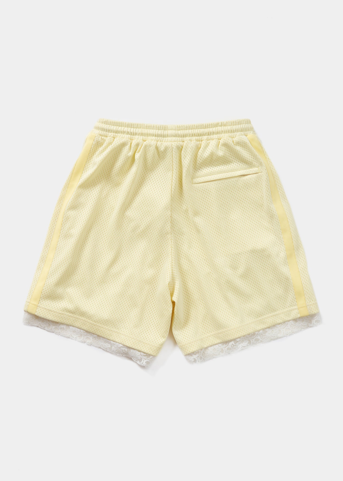 MadeMe®/Hole Lace Trim Mesh Shorts
