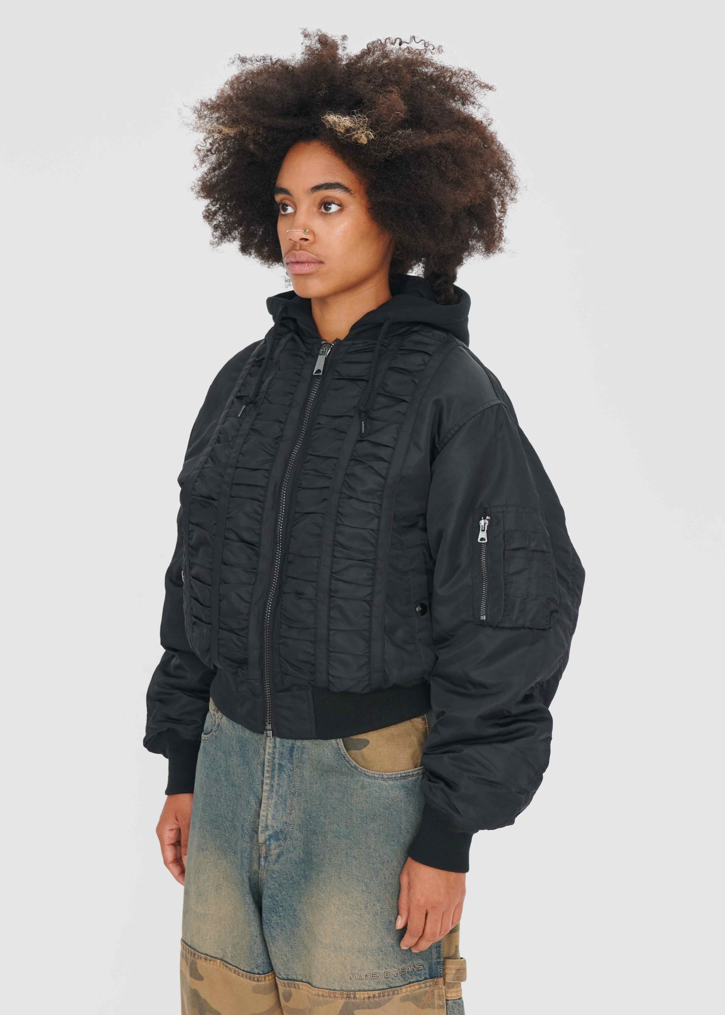 MADEME®/ALPHA INDUSTRIES® RUCHED MA-1 BOMBER
