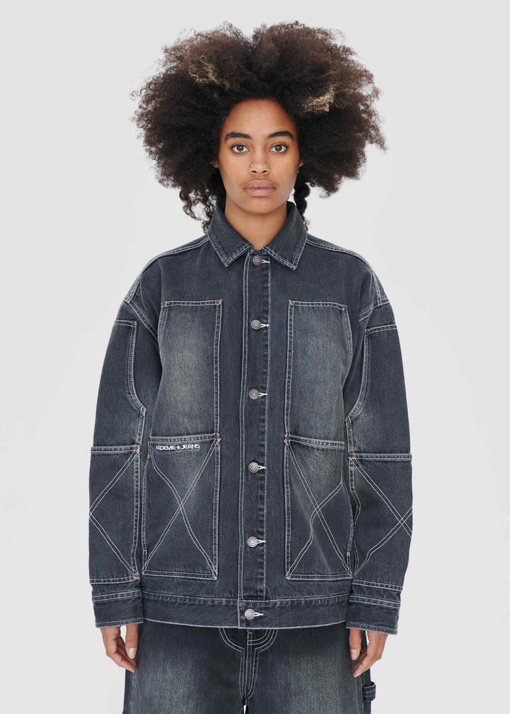 DENIM OVERSIZED CHORE JACKET