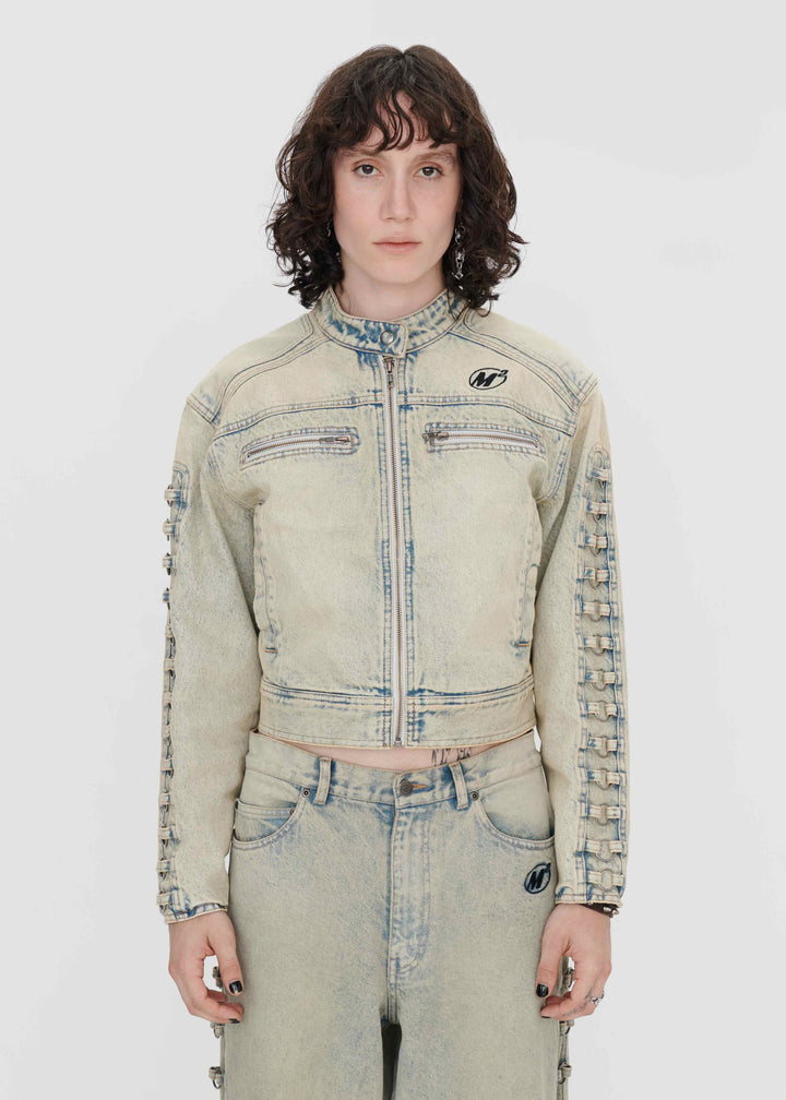 RINGS DENIM RACING JACKET