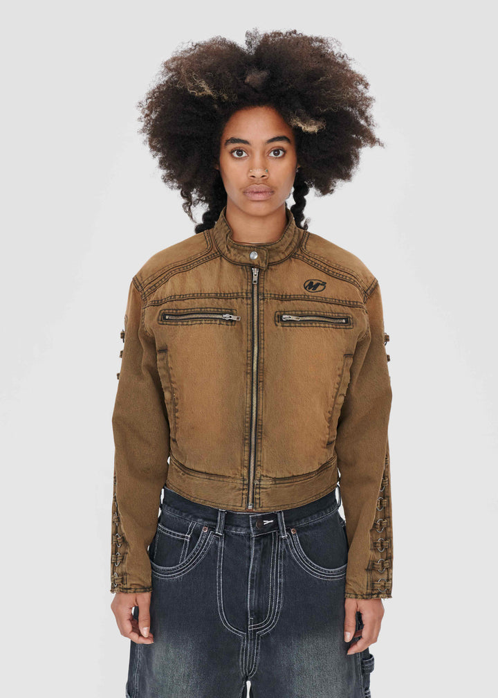 RINGS DENIM RACING JACKET