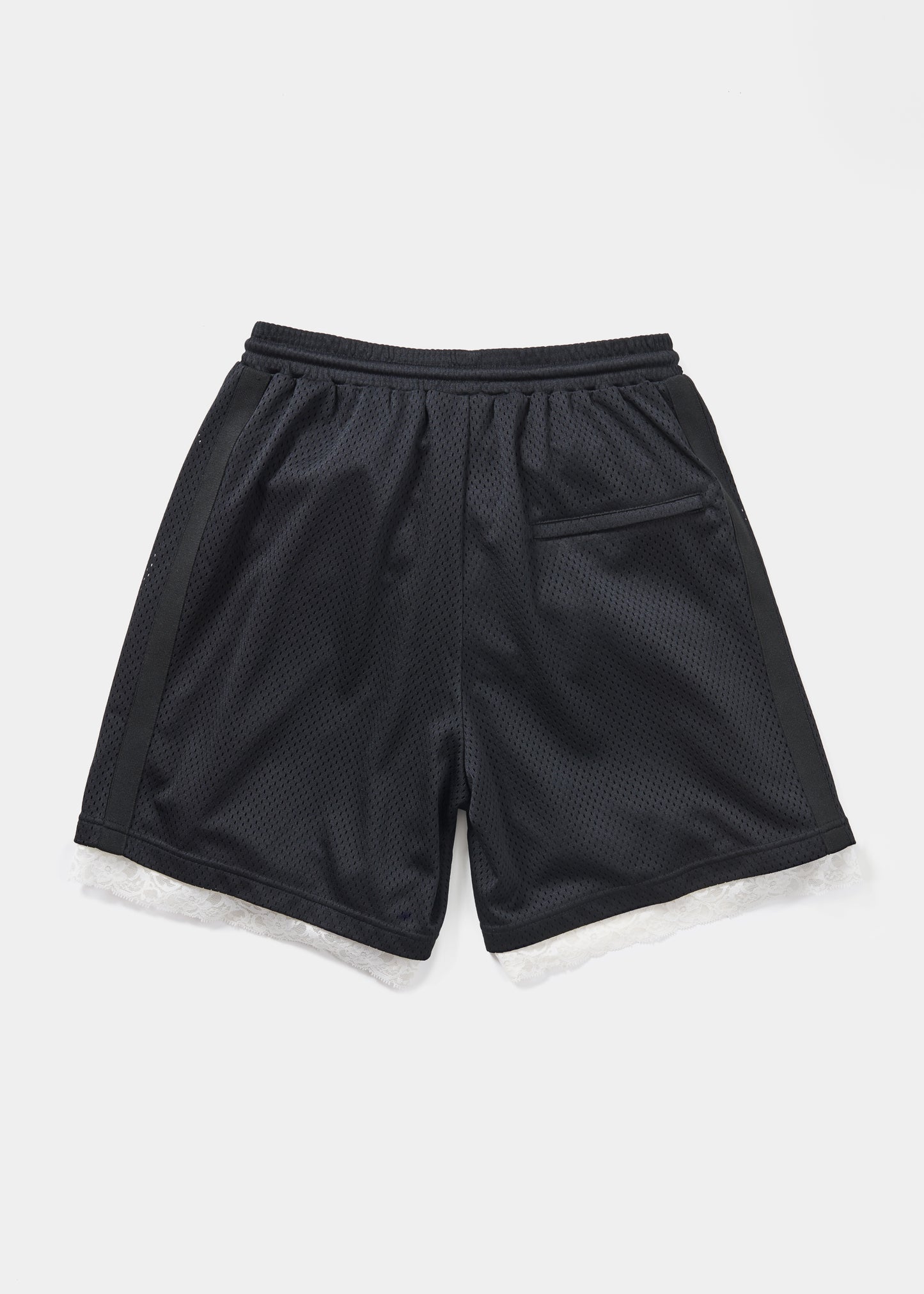 MadeMe®/Hole Lace Trim Mesh Shorts